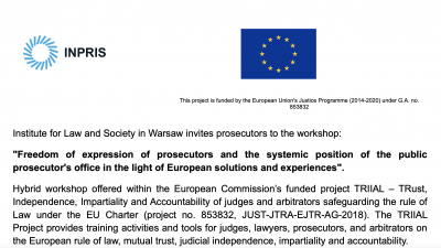Permalink to:New workshop – Freedom of expression of prosecutors and the systemic position of the public prosecutor’s office